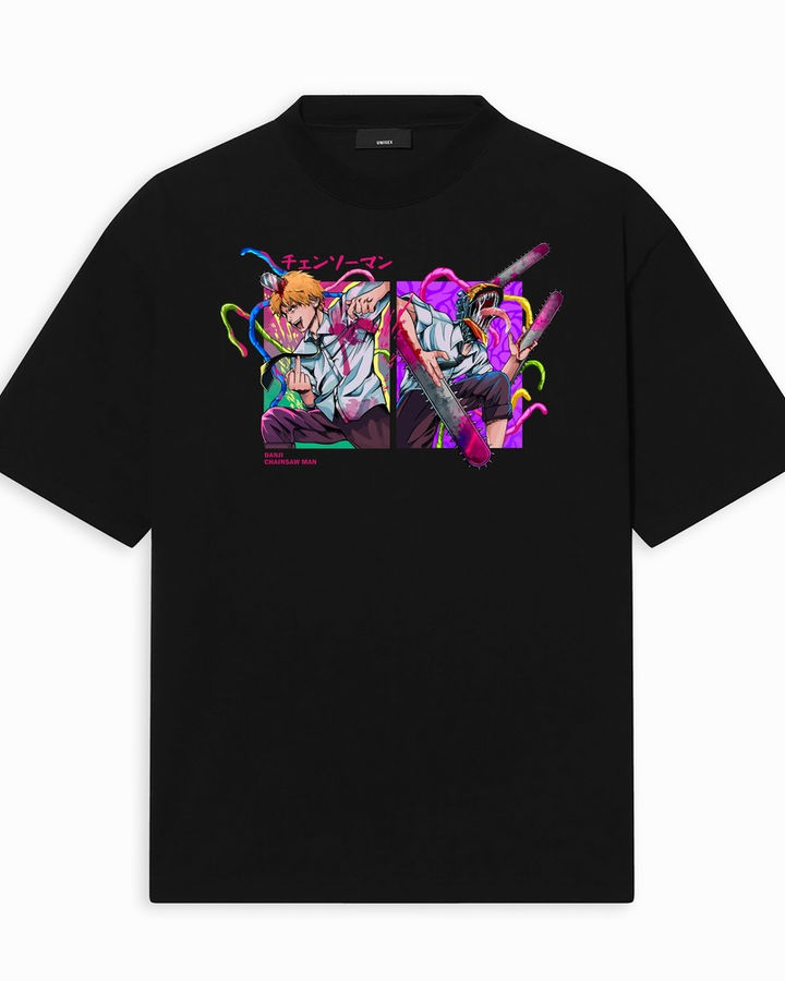 Denji Chainsaw Man Oversize Tişört – ön yüz