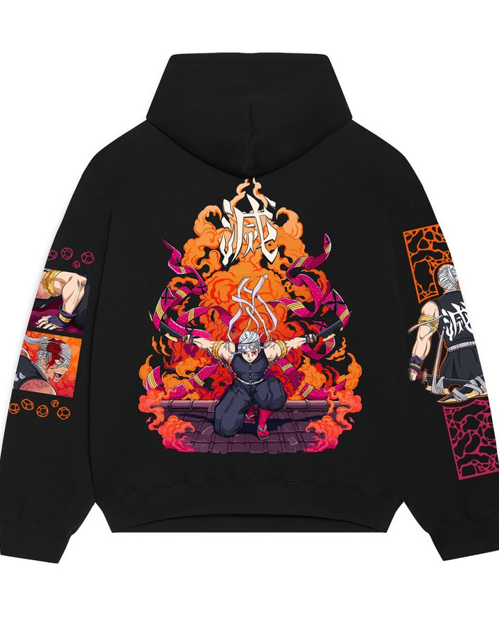 Tengen Uzui Demon Slayer Oversize Hoodie – ön yüz