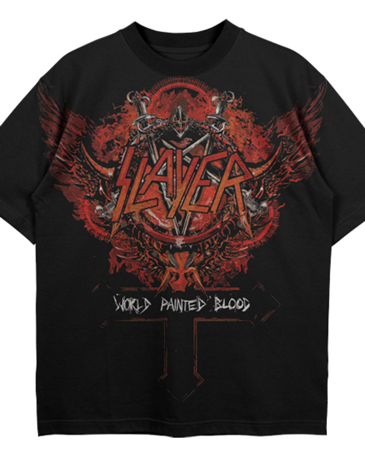 Slayer Premium Oversize Tişört – ön yüz