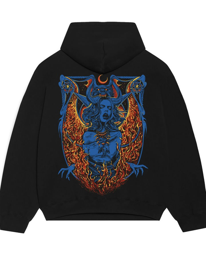 Baphomet Oversize Hoodie – ön yüz