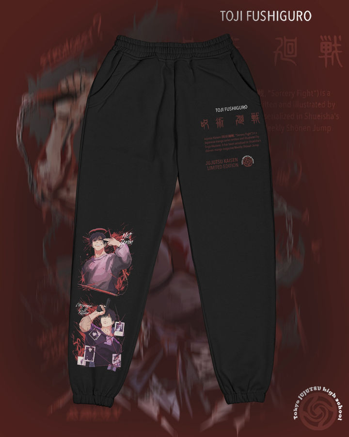 Toji Fushiguro Jujutsu Kaisen Oversize Eşofman – ön yüz
