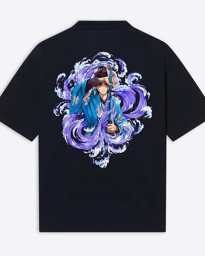 Tanjiro Kamado Demon Slayer Oversize Tişört – ön yüz