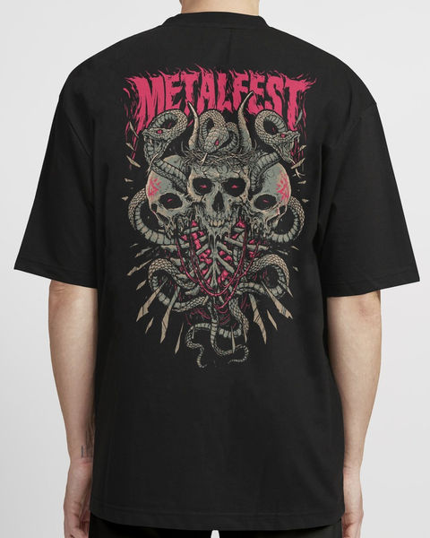 Metalfest Snake Oversize Tişört – 1. görsel