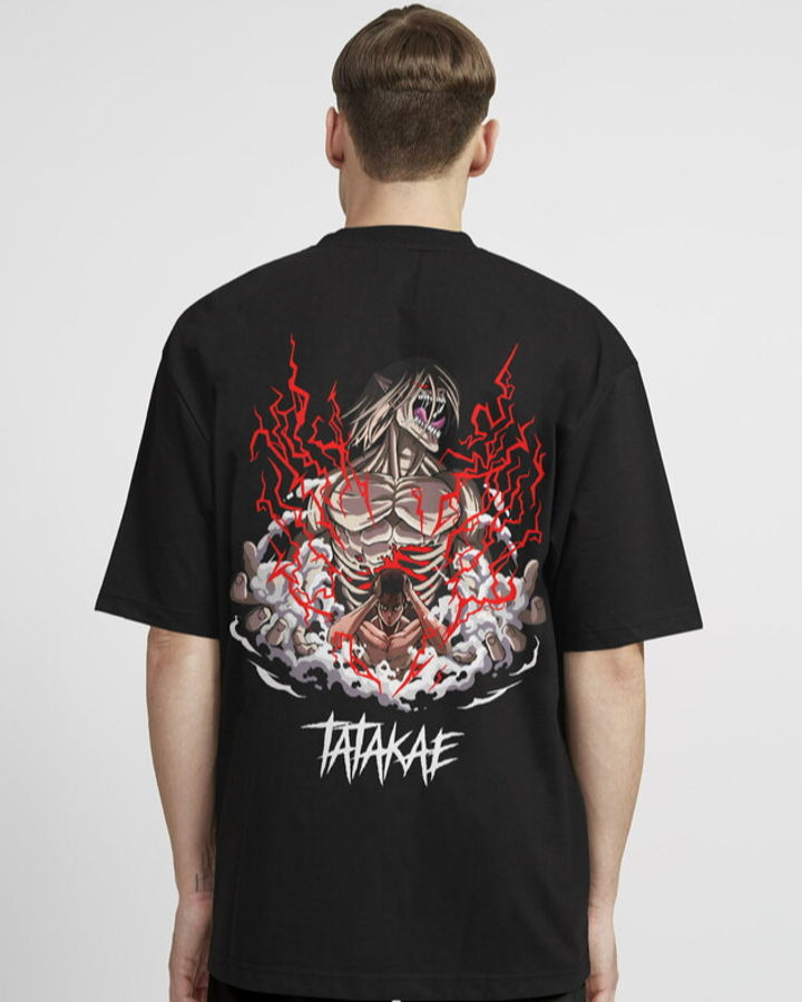 Tatakae Attack on Titan Oversize Tişört – ön yüz