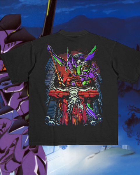 Eva 01 Sacrifice Neon Genesis Evangelion Oversize Tişört – 1. görsel