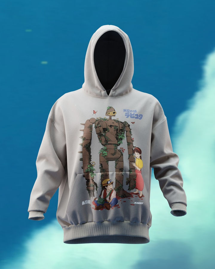 Castle in the Sky Laputa Oversize Hoodie – ön yüz