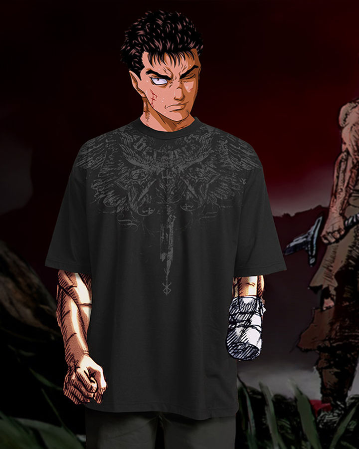 Berserk Beruseruku Serisi Oversize Tişört – ön yüz
