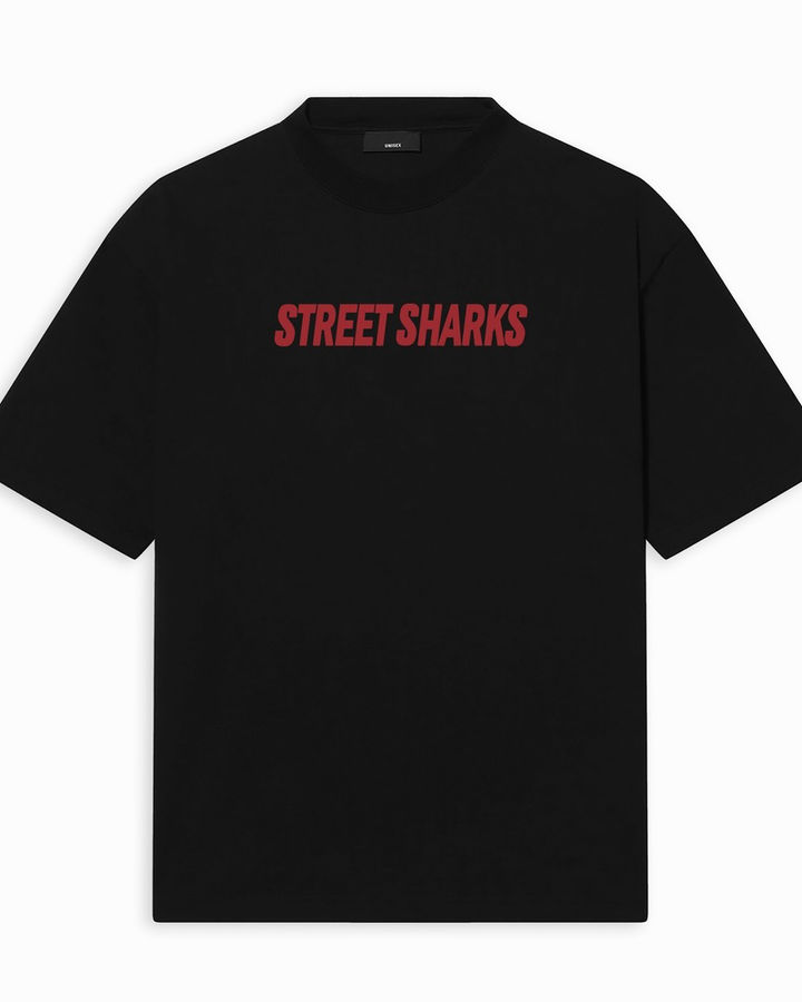 Street Sharks Oversize Tişört – ön yüz