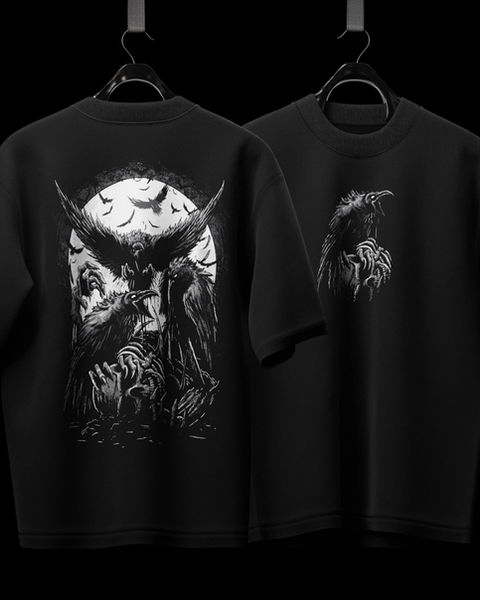 Zombie Crow Oversize Tişört – 1. görsel