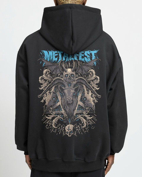 Metalfest Bat Oversize Hoodie – 1. görsel