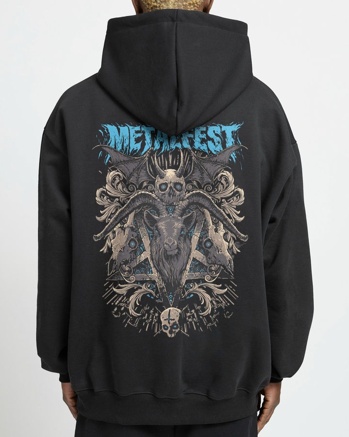 Metalfest Bat Oversize Hoodie – ön yüz