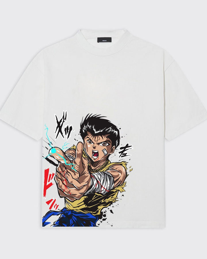 Yusuke Urameshi Yu Yu Hakusho Oversize Tişört – ön yüz