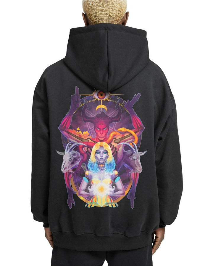 Dark To Exist Oversize Hoodie – ön yüz