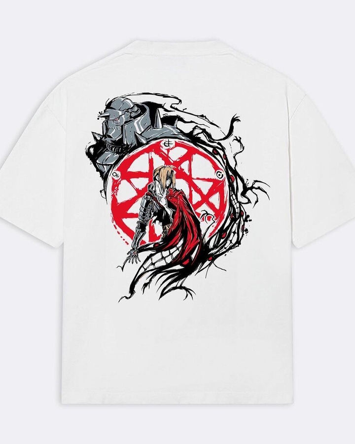Edward Elric Fullmetal Alchemist Oversize Tişört – ön yüz