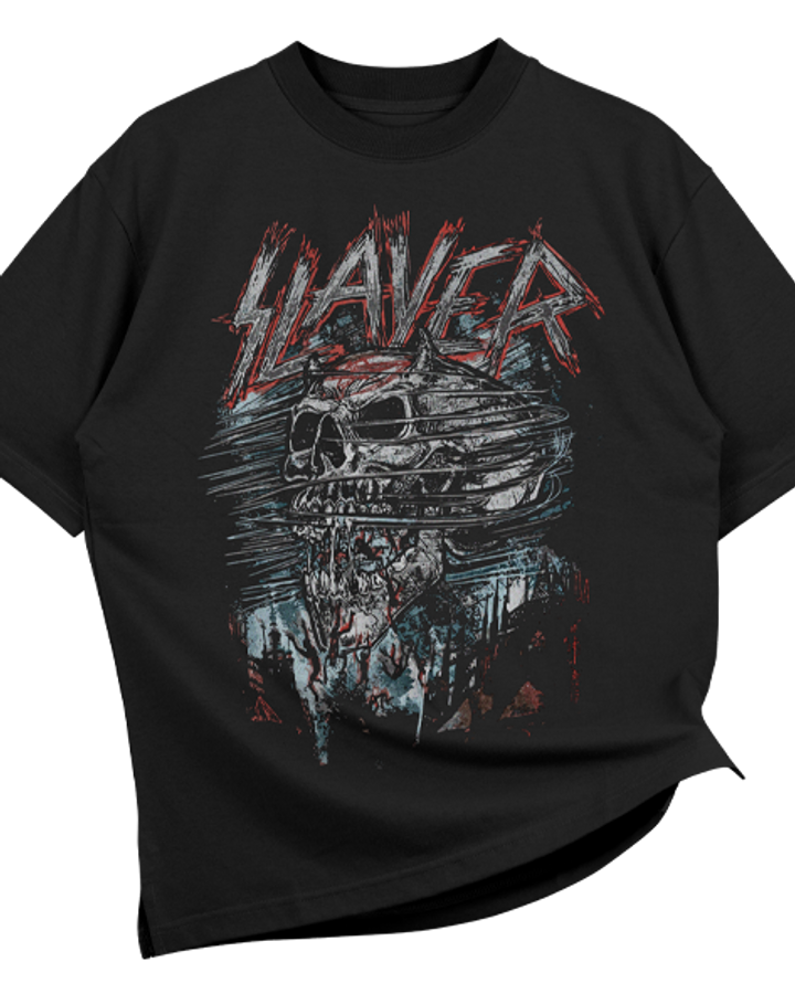 Slayer v5 Oversize Tişört – ön yüz
