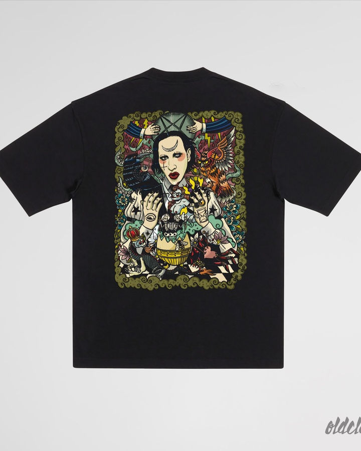 Marilyn Manson 2 Oversize Tişört – ön yüz