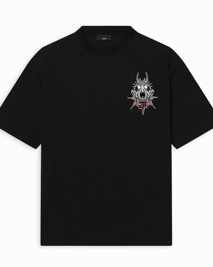 Demon Dog Oversize Tişört – ön yüz