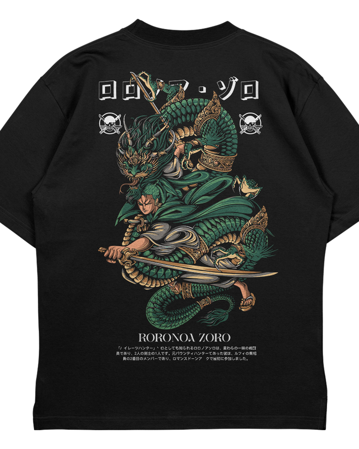Zoro v1 One Piece Oversize Tişört – ön yüz