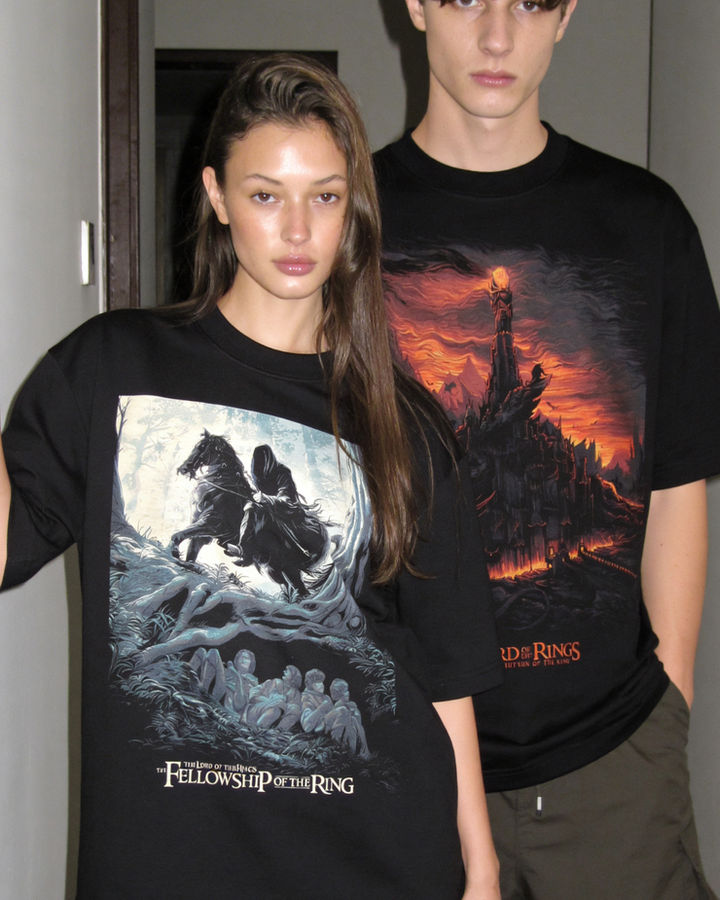 Lord of the Rings Fellowship Oversize Tişört – ön yüz