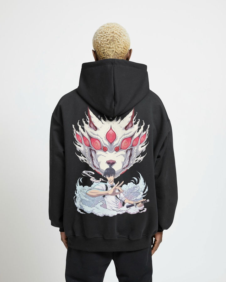 Kon Chainsaw Man Oversize Hoodie – ön yüz