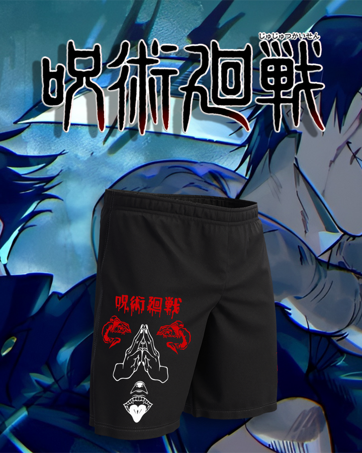 Sukuna Jujutsu Kaisen Oversize Şort – ön yüz