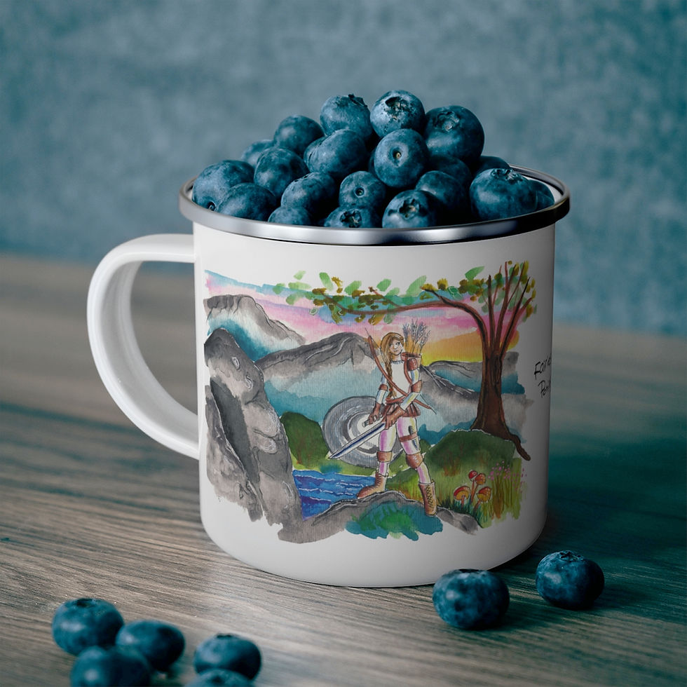Thumbnail: Talora and Durga by Cathy Stevens Pratt - Metal Camping Mug
