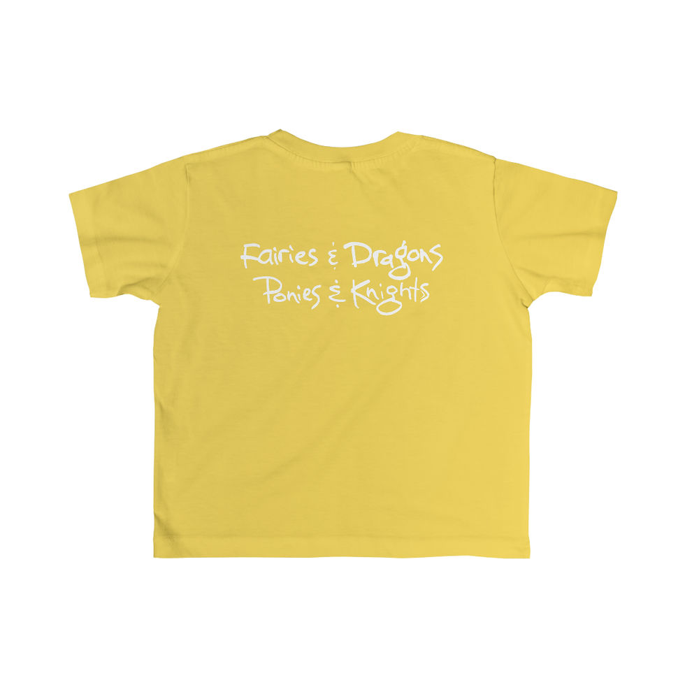 Thumbnail: Myntini the Unicorn (white) - by Sara Hopkins - Kid's Fine Jersey Tee