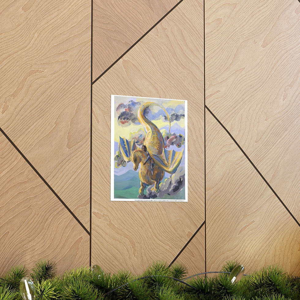 Thumbnail: Petra and Talora - Dragon Games - by Nakima Ollin - Wall Poster Mult. Sizes