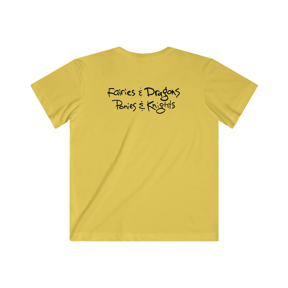 Thumbnail: Unicorn Bubble + Fairies (black) - by Sara Hopkins - Kids T-shirt