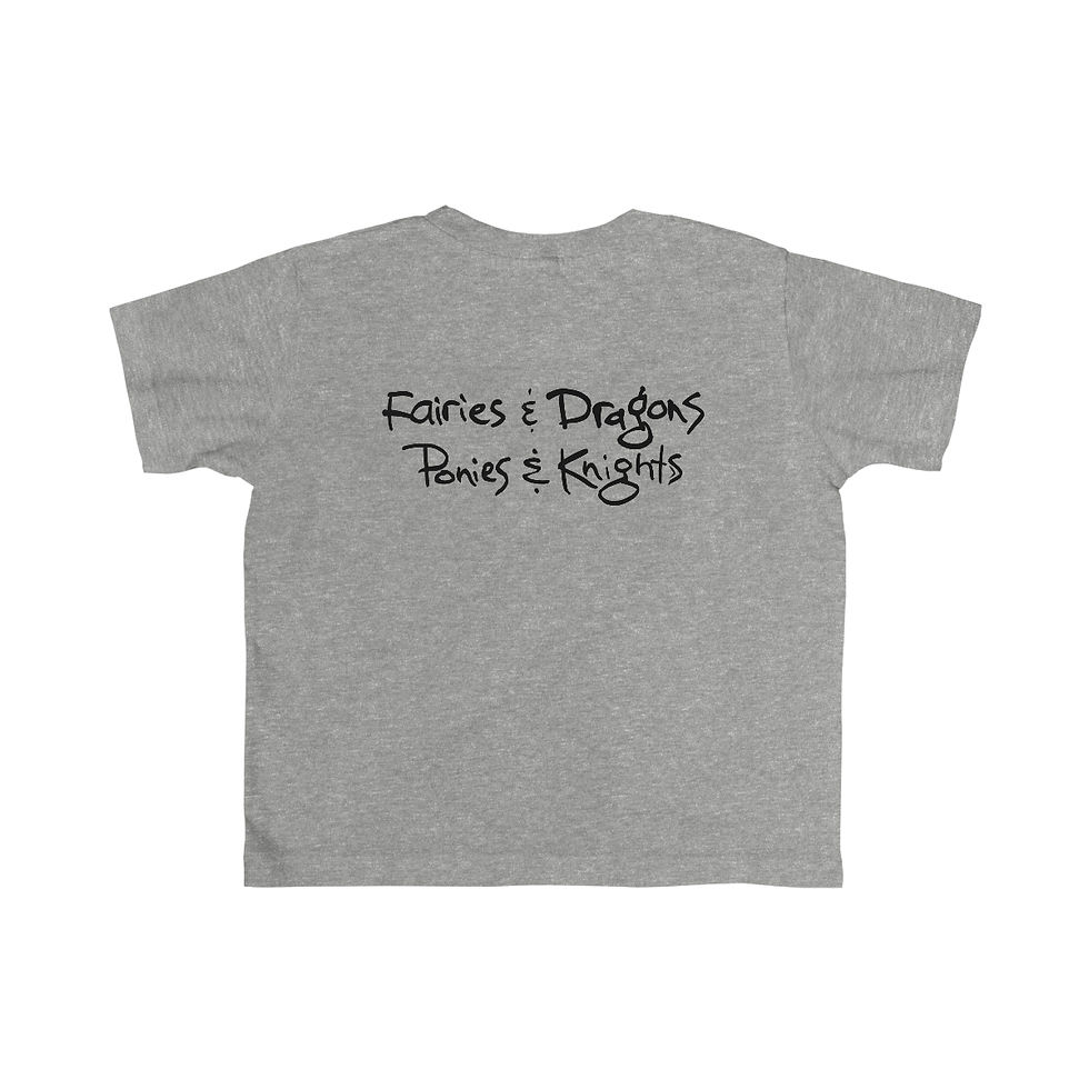 Thumbnail: Myntini the Unicorn (black) - by Sara Hopkins - Kid's Fine Jersey Tee
