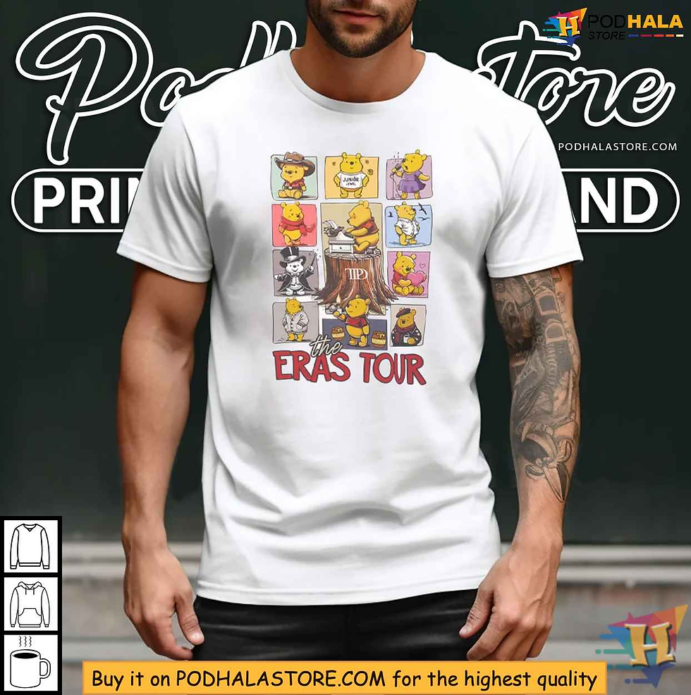Winnie the Pooh Eras Tour Shirt - Cartoon Character Apparel