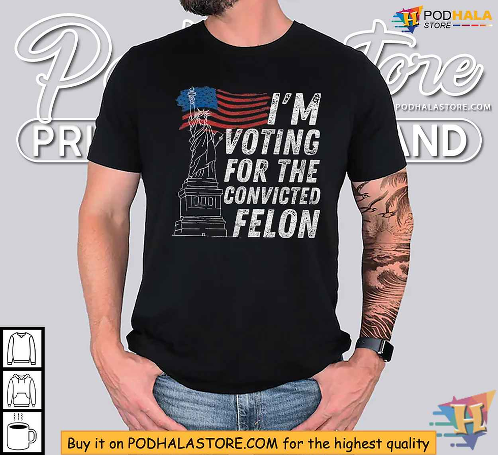 I'm Voting for the Convicted Felon Shirt, Controversial Slogan Clothing