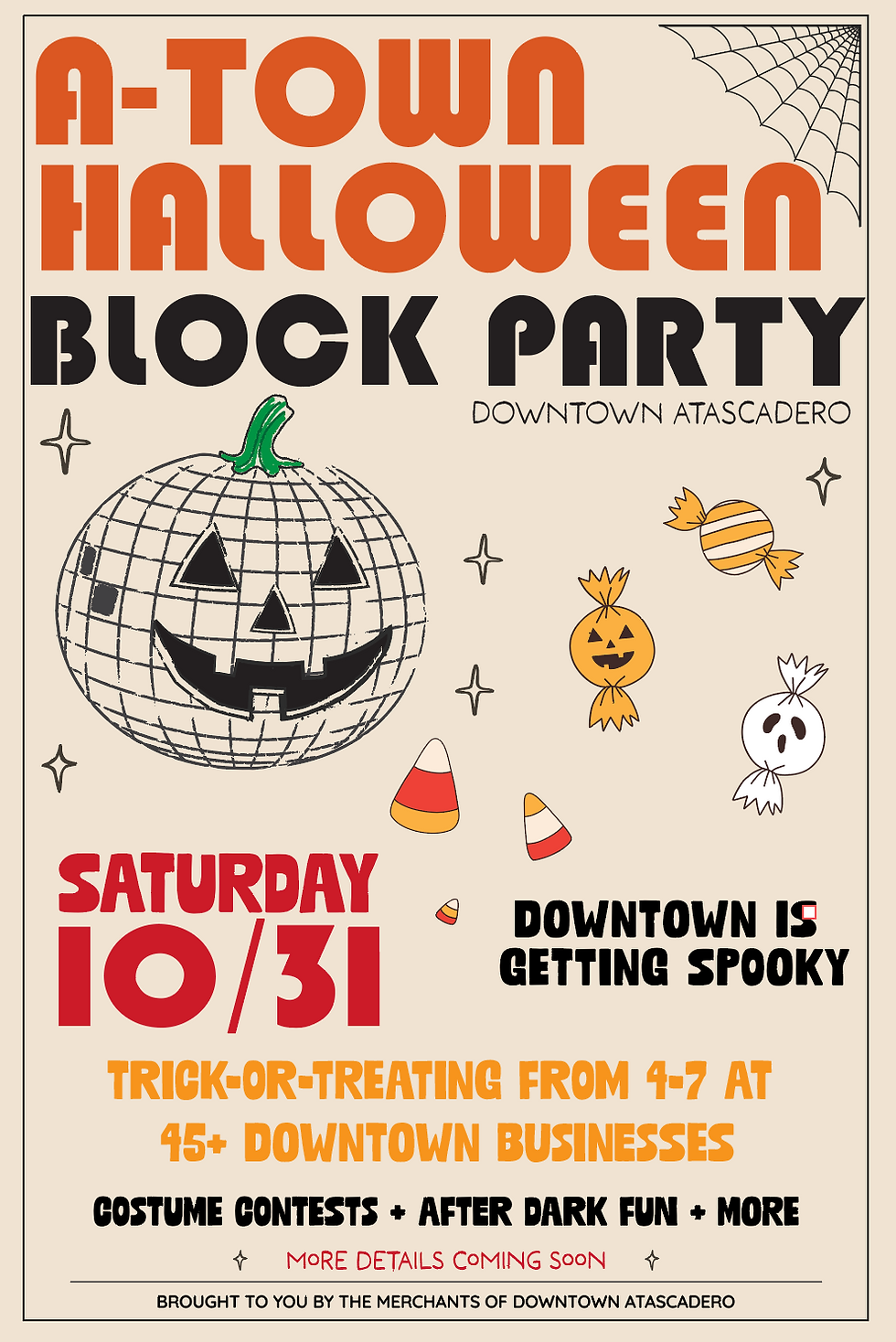 A-Town Halloween Block Party Flyer