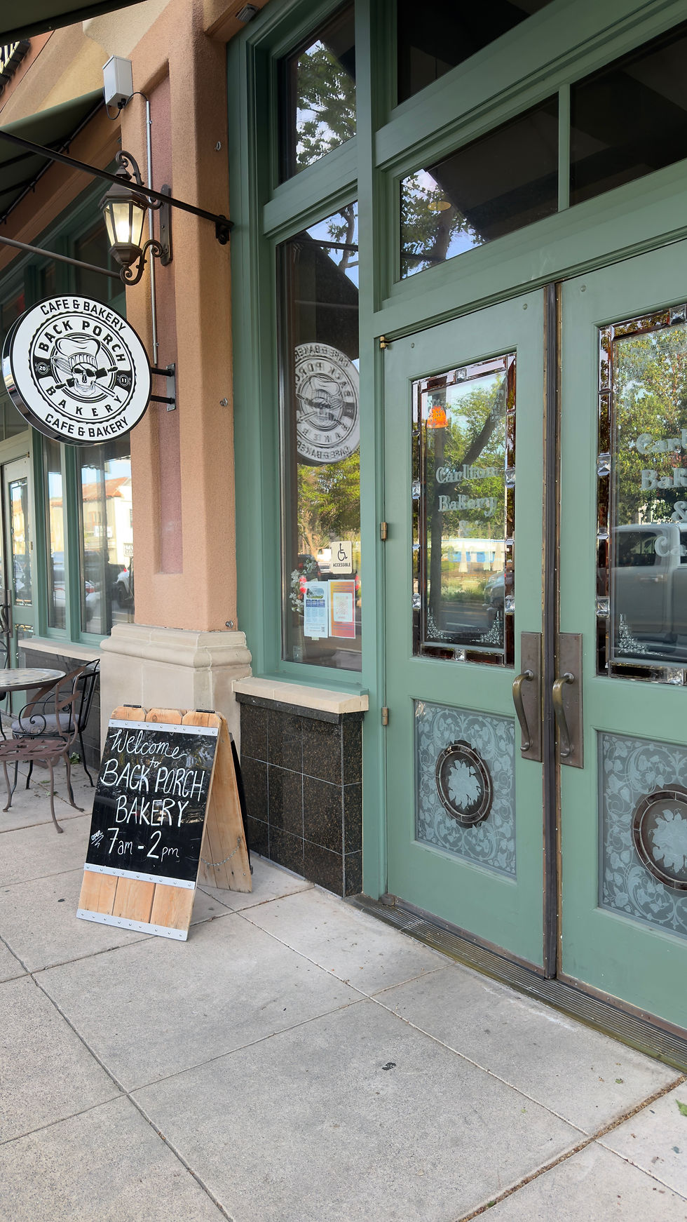 Back Porch Bakery by the Carlton Hotel.