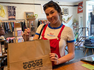 Shopping local for back to school supplies in downtown Atascadero.
