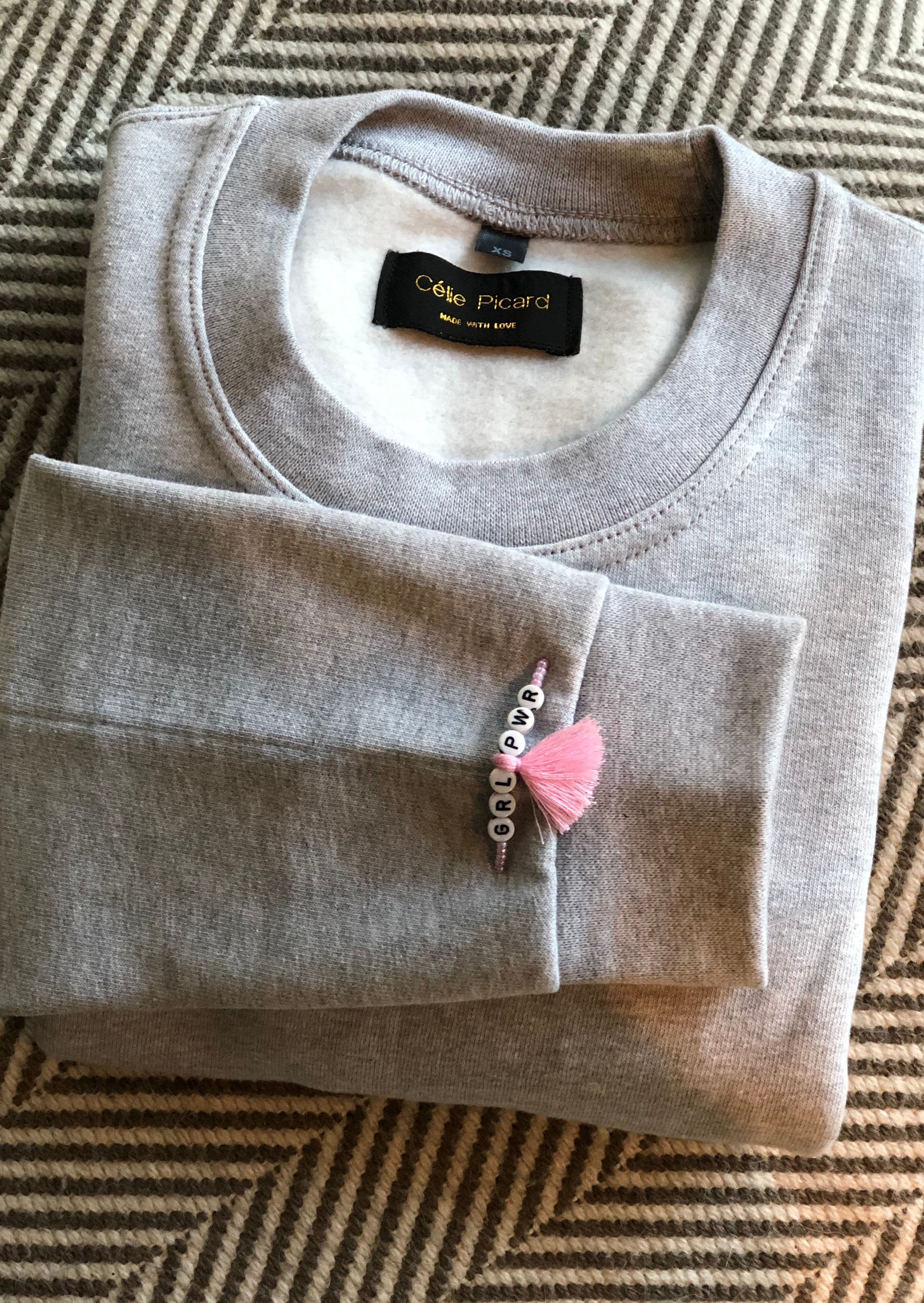 Grijze Sweater GRL PWR 
