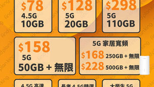 CSL / Clubsim 優惠

🟣 5G 極速計劃
5G 全速網絡體驗
1️⃣ a>$128 每月20GB數據
📳 其後行1Mbps無限任用

1️⃣ b>$158 每月50GB數據
📳 其