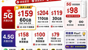 🔥🔥數碼通9月限時🈹最新優惠💥💥

🔥指定網絡商轉台優惠🔥
⭐Plan 1｜$139
📶5G 60GB（其後1Mbps任用）
📡送4GB中澳數據

🔴 Plan 3｜$187
📶 110GB（其後1Mbps 任用）
📡 每月4GB 中澳數據

🎓 18-29歲青年專屬優惠
Plan A
💰 月費：$98
📶 60GB
📡 每月送 3GB 中澳數據


