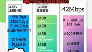 中國移動CMHK月費優惠計劃

今月至抵優惠
🔥5g計劃震撼價，歡迎查詢🔥
🔥42Mb任用實價$120(再有優惠)🔥
💥4.5G 全速任用低至168(再有優惠)💥
