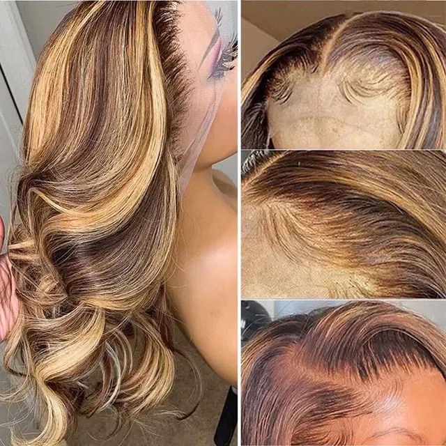 4/27 Highlighted Lace Frontal Wig