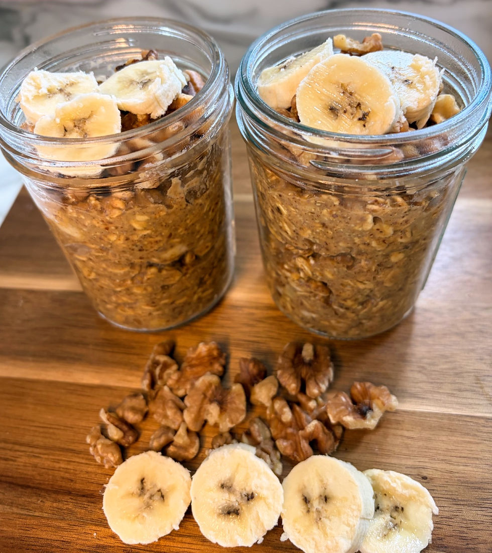 Pumpkin Banana Bread Overnight Oats