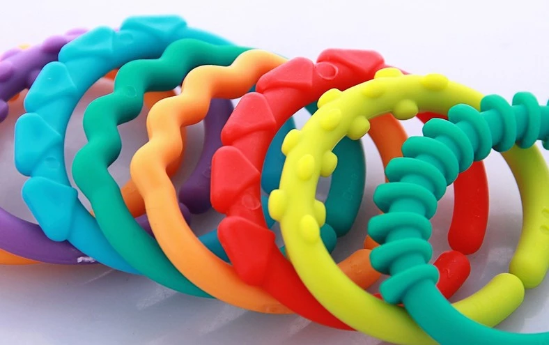 Baby Sensory Teether Rings Pkt of 3 Sensory Haven 4 Kids
