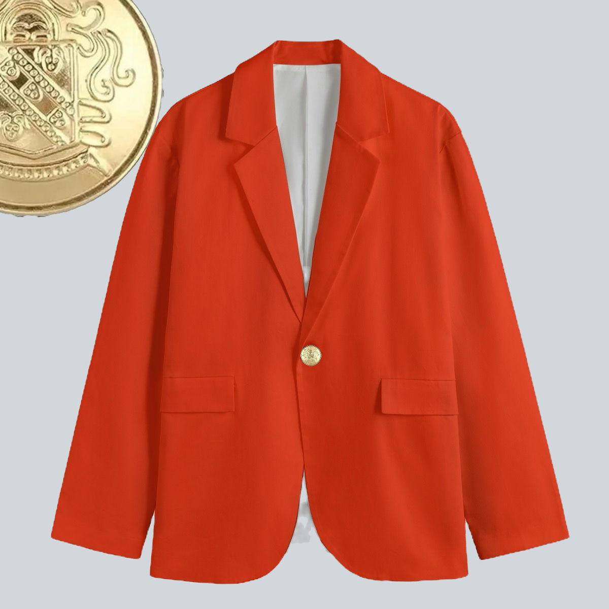 ADD A CUSTOM GOLD BUTTON TO YOUR BLAZER