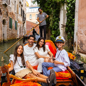 Recordações de famílias e de casais em Veneza