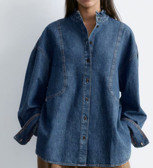 Oversized Denim Blouse