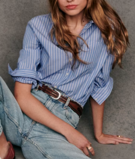 Tomboy Shirt with blue stripes