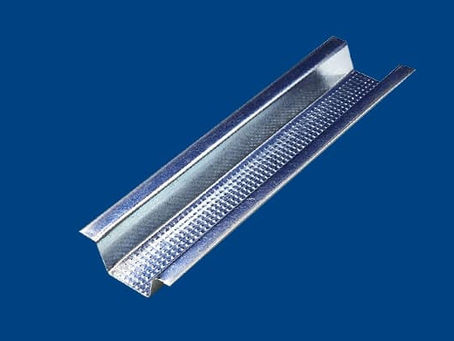 galvanized steel furring channel on a blue background