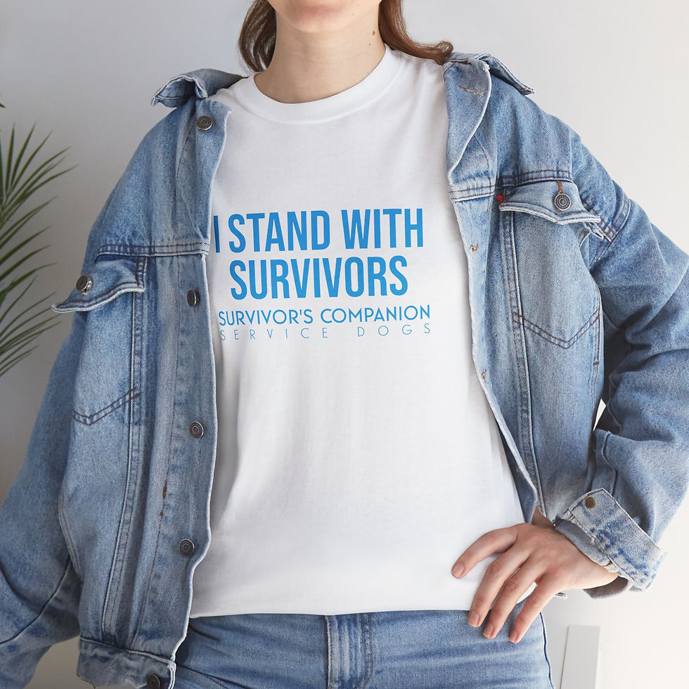 Thumbnail: "I Stand With Survivors" Cotton Tee