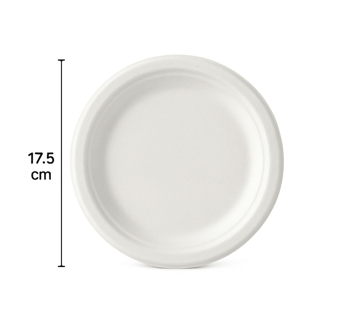 צלחות חד פעמיות מתכלות מקנה סוכר בקוטר 7 אינץ׳ – עמידות לחום, כשרות בד"ץ, מתאימות לאירועים וקייטרינג. פתרון אקולוגי, איכותי ו