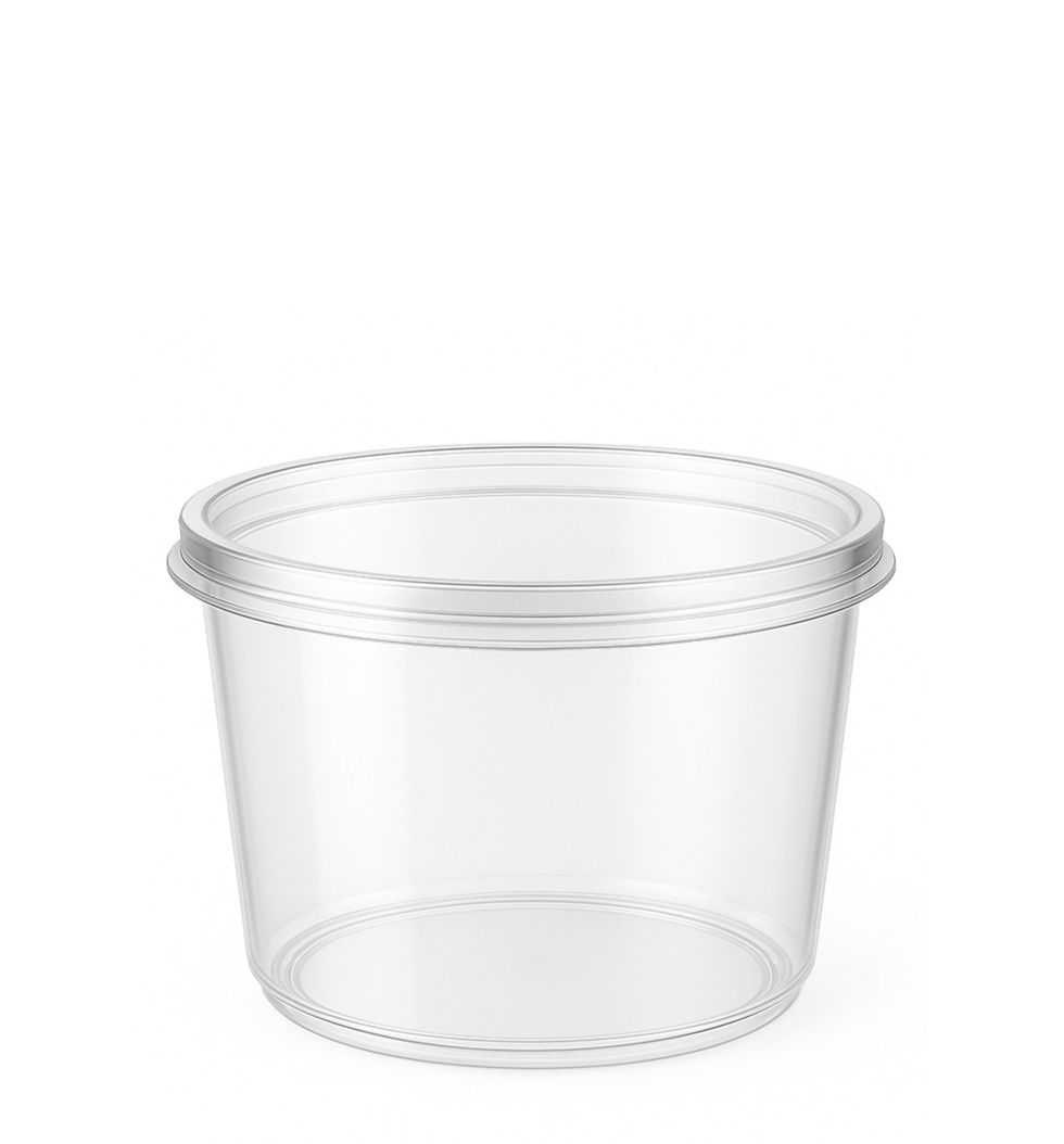 גביע פלסטיק חד פעמי 500 מ"ל – חצי ק"ג | עמיד בחום (מכסה נמכר בנפרד)